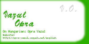 vazul opra business card